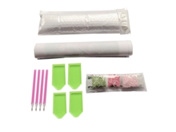 Kit de pintura com strass de resina 4 cores ambiental seguro ferramenta de desenho 25x25cm | S/MARCA