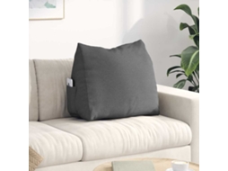 Vidaxl Travesseiro Para Costas Cinza Escuro 60 X 20 X 50 Cm Tecido