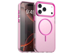 Capa Yuysan Para Iphone 17 Pro Max Candy Magsafe Pc Híbrido Tpu (proteção Antichoque, Compatível Com Magsafe) Vermelho