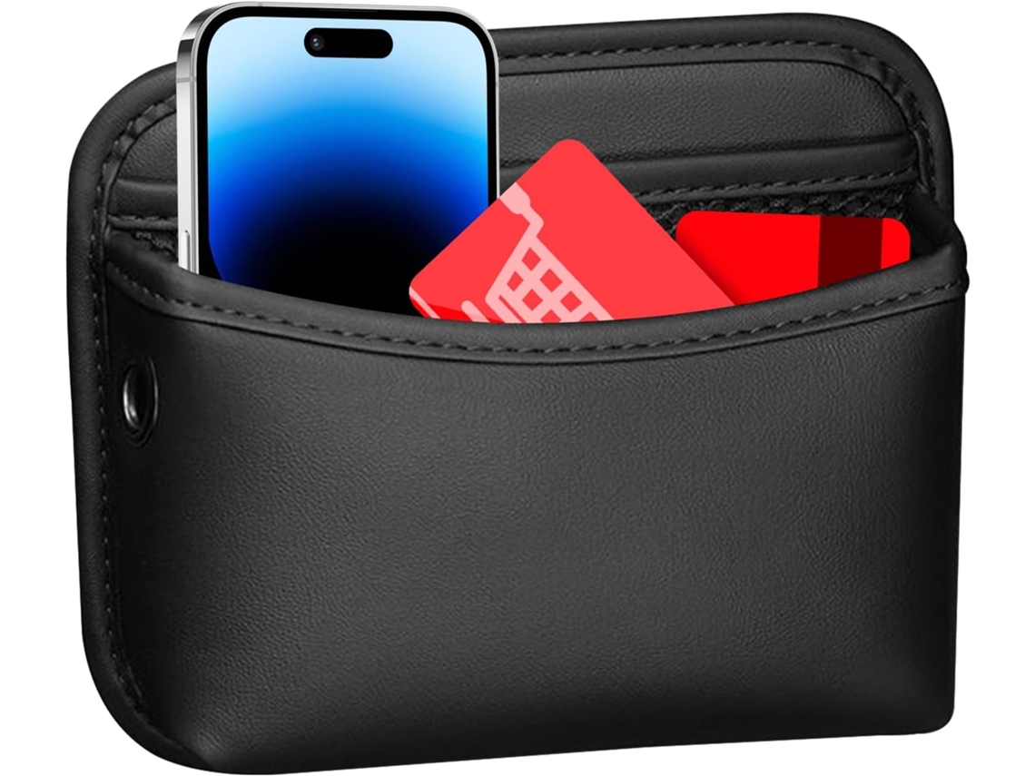 Organizador De Assento De Carro, Pequeno Porta-canetas E Porta-celular Em Couro Pu.