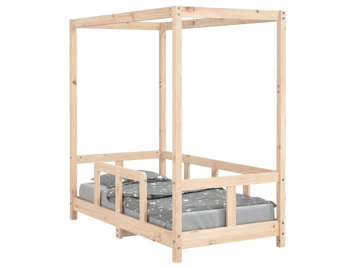 Kids Bed Frame, Kids Bed Frames Vidaxl Marrom Madeira De Pinho (70 X 140 Cm)