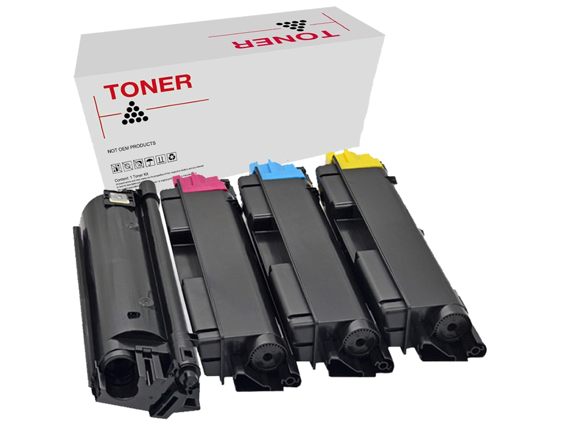Pack 4 Toners Compatíveis Kyocera 1T02Nt0Nl0/Tk5160K 1T02Ntcnl0/Tk5160C 1T02Ntbnl0/Tk5160M 1T02Ntanl0/Tk5160Y