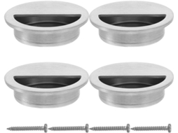 Conjunto De 4 Puxadores Embutidos Invisíveis Para Portas De Guarda-roupas/armários.