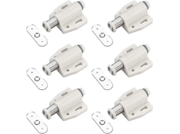 Puxador Magnético de Porta com Fechamento Suave para Armário e Gaveta Branco (6pcs)