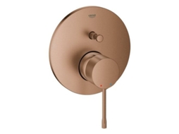 Batedeira Grohe Essence De Uma Mo Com Roscea Redonda, Com Desviador Automtico De Banheira/chuveiro, 24058dl1, Cor Pr Do Sol Quente Escovado