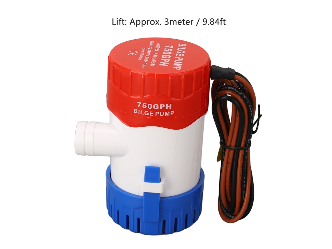 Bomba Submersível Silenciosa Laxiscreed 12v Dc 750gph Para Micro-drenagem