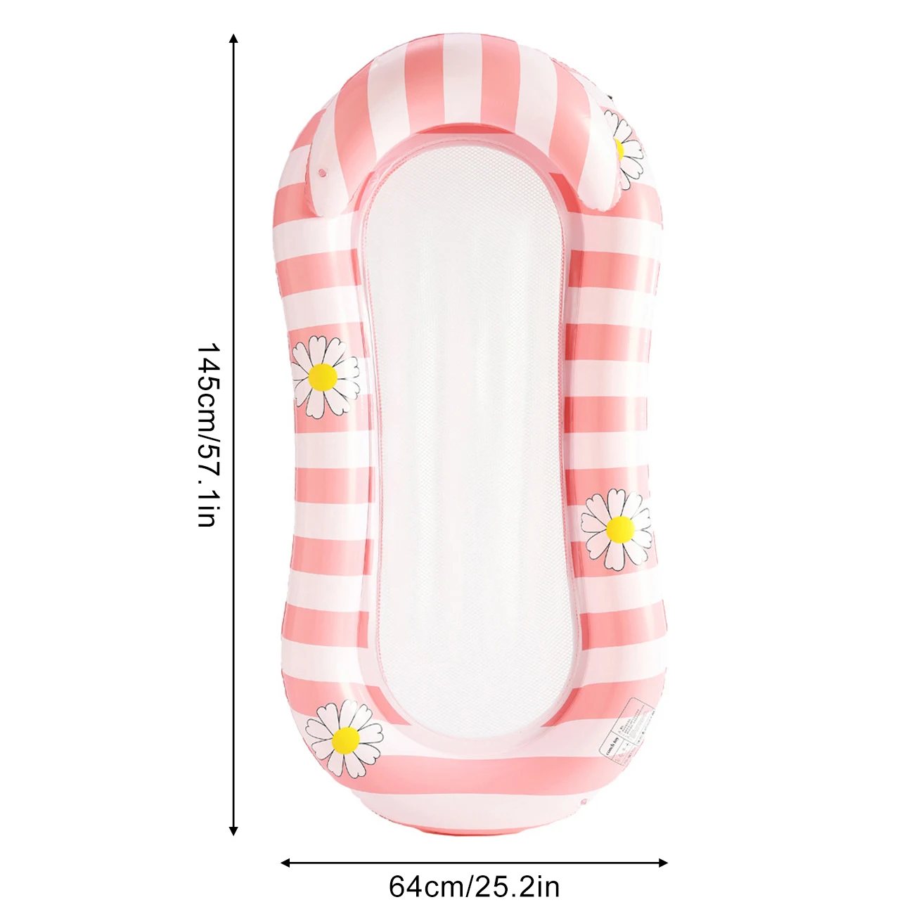 (rosa) Colchão Inflável Portátil Para Piscina, Em Embalagem Individual - Um Item Essencial Para Atividades Aquáticas No Verão.