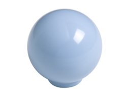Pacote com 50 Puxadores de Bola Abs de 34 mm de Diâmetro Azul Bebê Brilhante HARDWAREXCHANGE