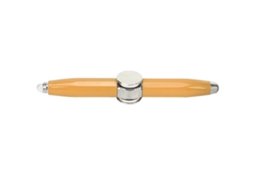 Mali caneta Giratória Fidget com Luz Led para Alunos Amarela Caneta Esferográfica Portátil para Aliviar Estresse