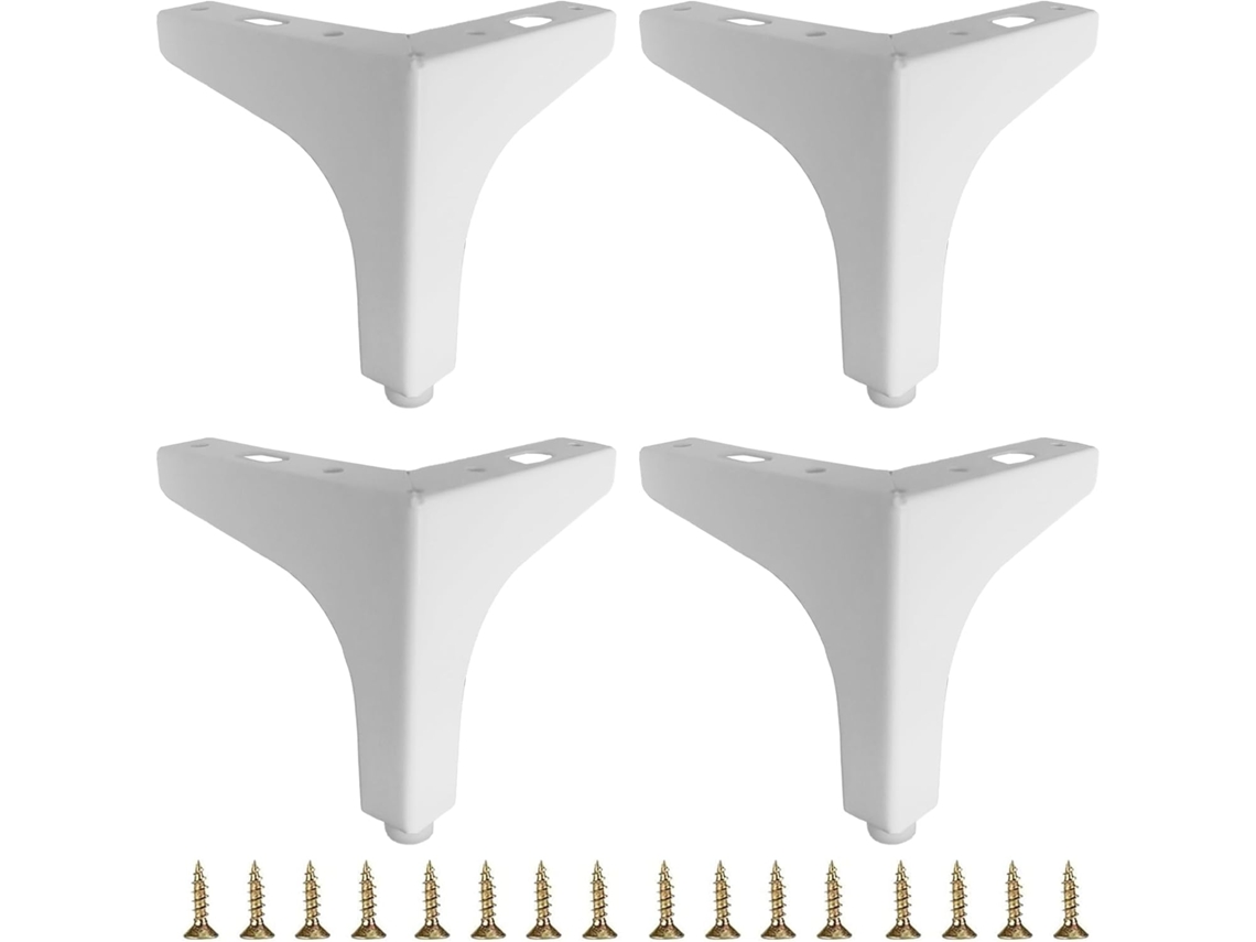 Pés De Metal Branco Para Móveis, 10cm 4 Polegadas, Conjunto De 4, 1, 4mm De Espessura