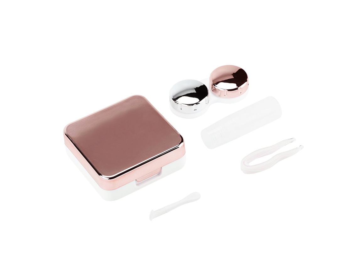 Conjunto De Estuches Para Lentes De Contacto Com Tampa Refletiva Kit De Viagem Bonito E Cute