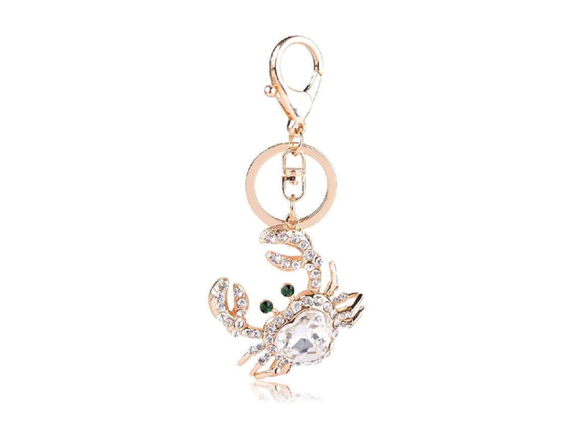 Novo Chaveiro Criativo De Cristal Com Strass E Caranguejo Aquaforge