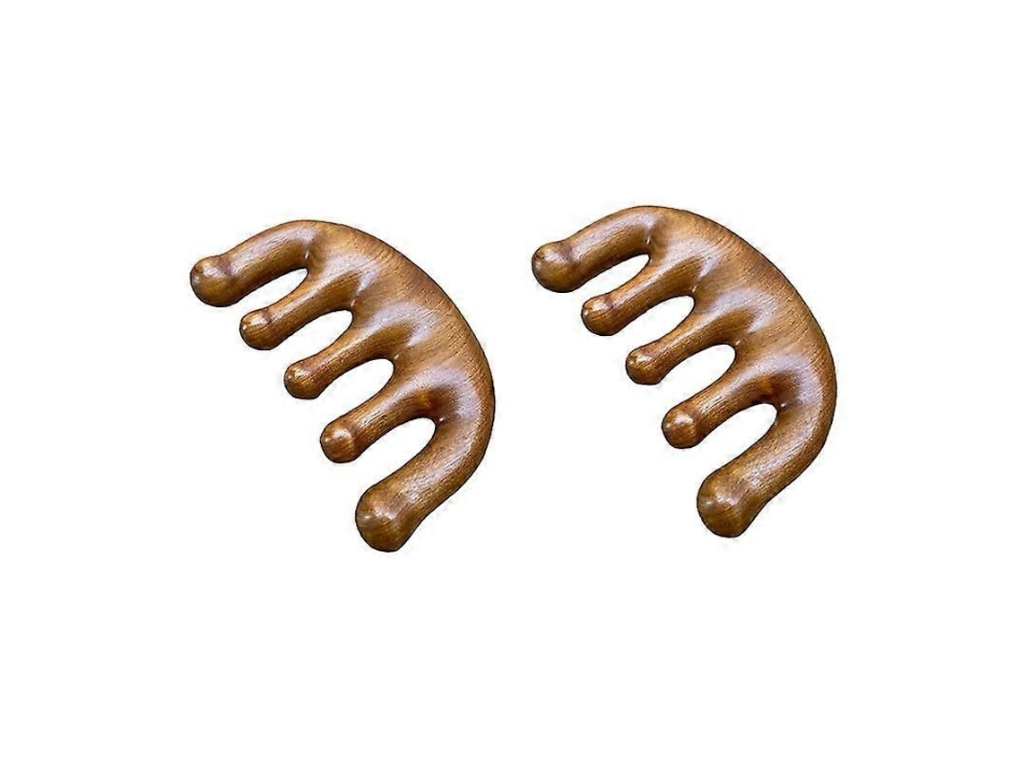 Conjunto De 2 Pentes De Sândalo, Pente Para Massagem Capilar.
