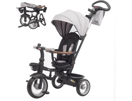 Baby Evolutive Tricycle Sami Triciclo Dobrável Para Bebé Com Assento Reclinável E Assento Giratório De 360° 2 Anos Carrinho De Bebé Twinly
