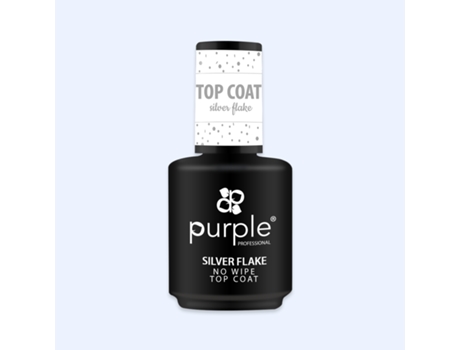 Top Coat Silver Flake Roxo Sem Arranhão