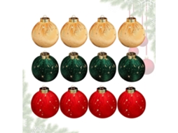 Conjunto De 12 Enfeites De Natal Em Veludo Para Decoração De Árvores De Natal, Eventos No Jardim, Am Gokoco