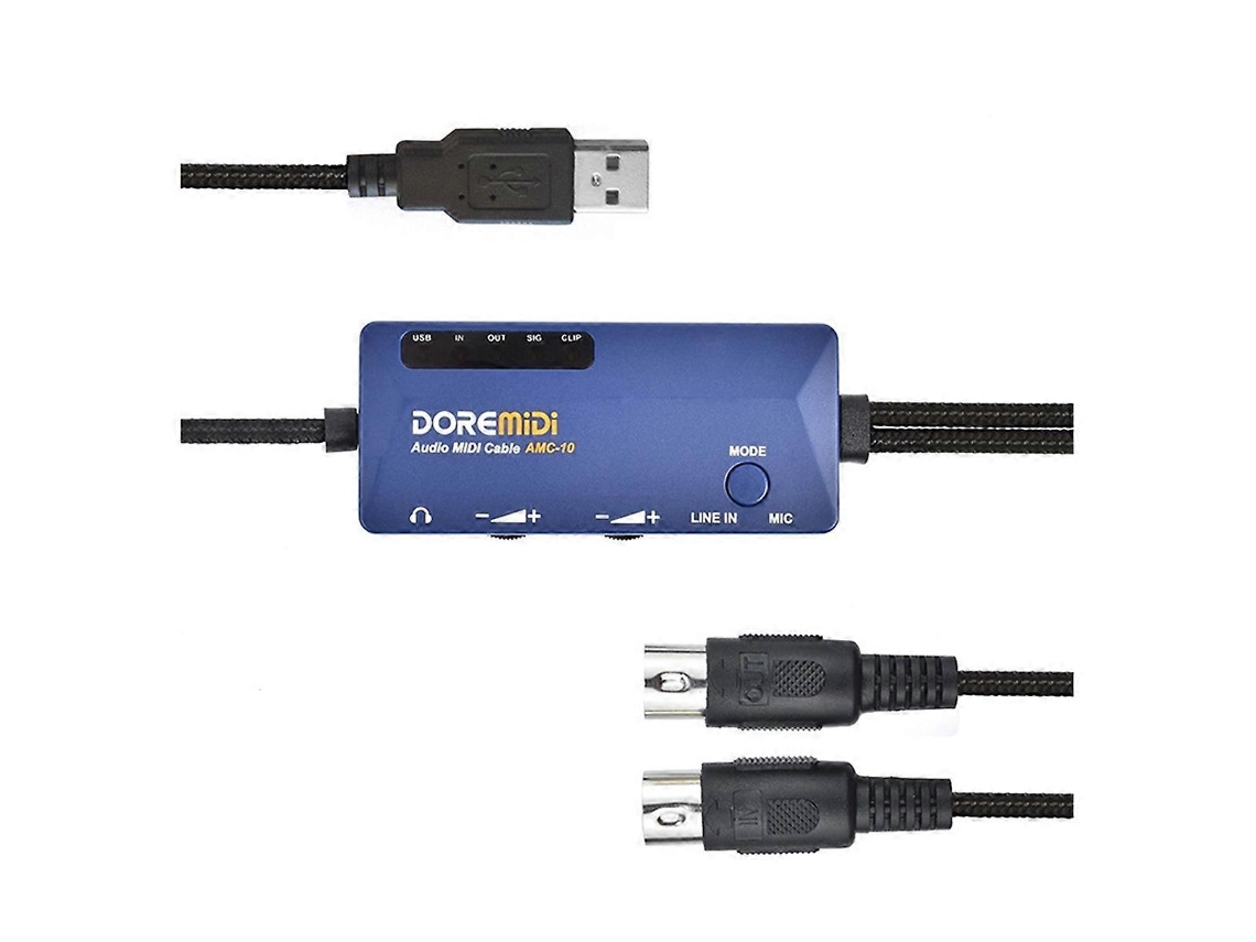 10 Conversor De Cabos De Áudio Midi Usb Plug And Play Aquaforge