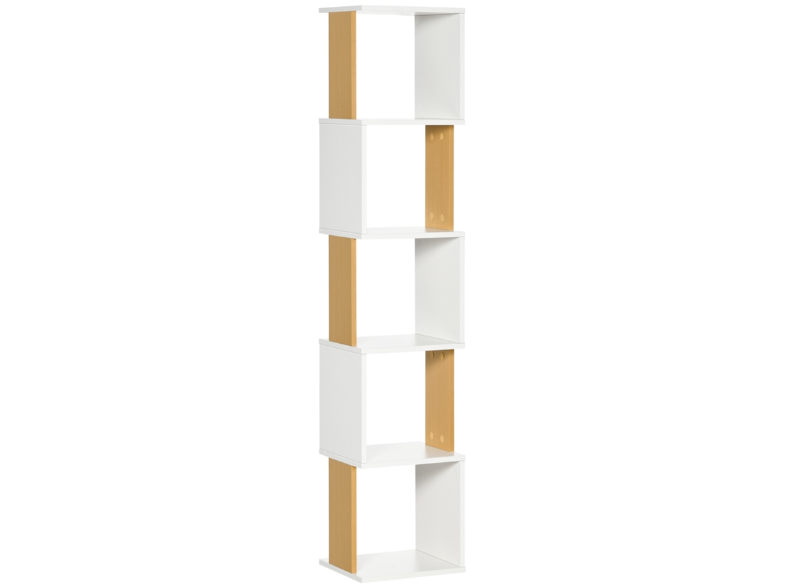 Estante Melamina de Madeira Cor Branco 33x28x161 cm Homcom