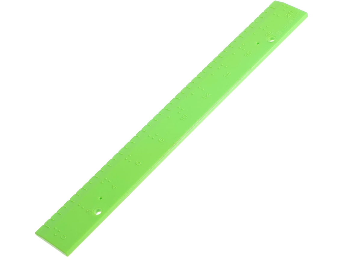 Régua De Medição Reutilizável Para Cegos, 20 Cm, Verde, Ferramenta