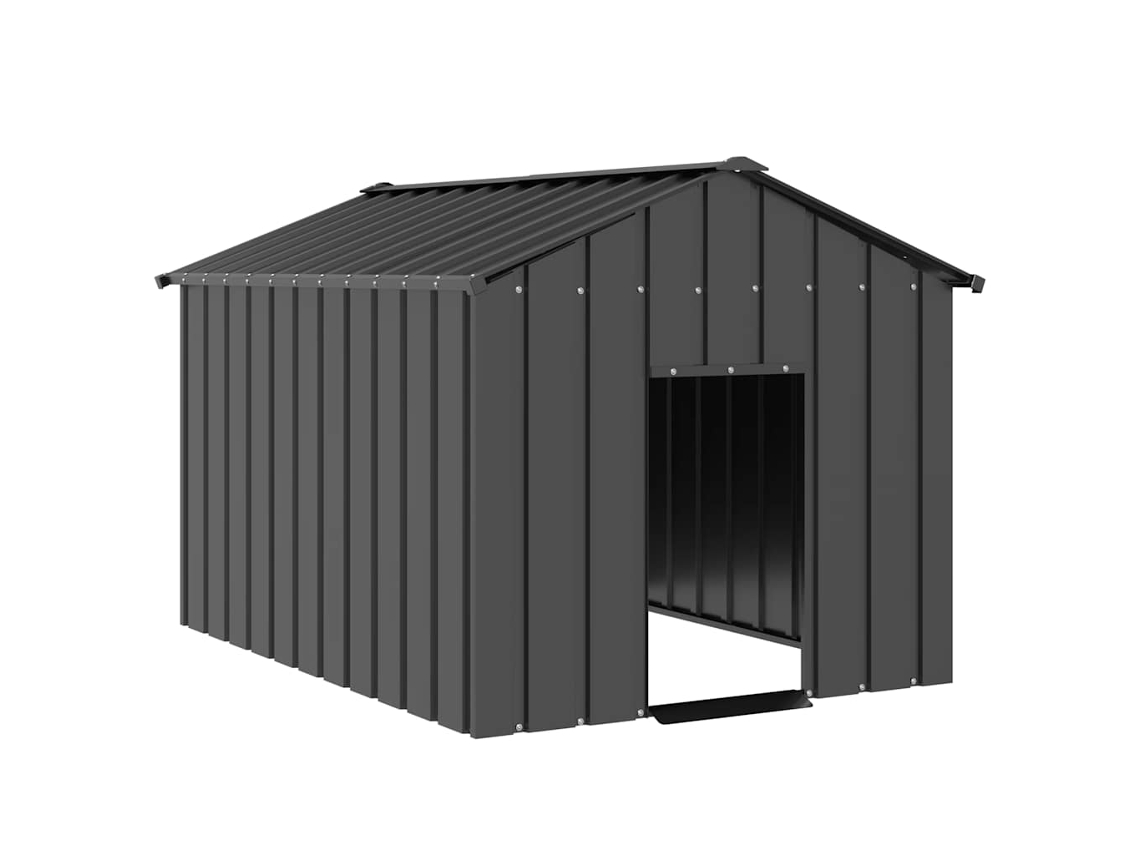 Vidaxl Casota Com Telhado 113x153x101 Cm Aço Galvanizado