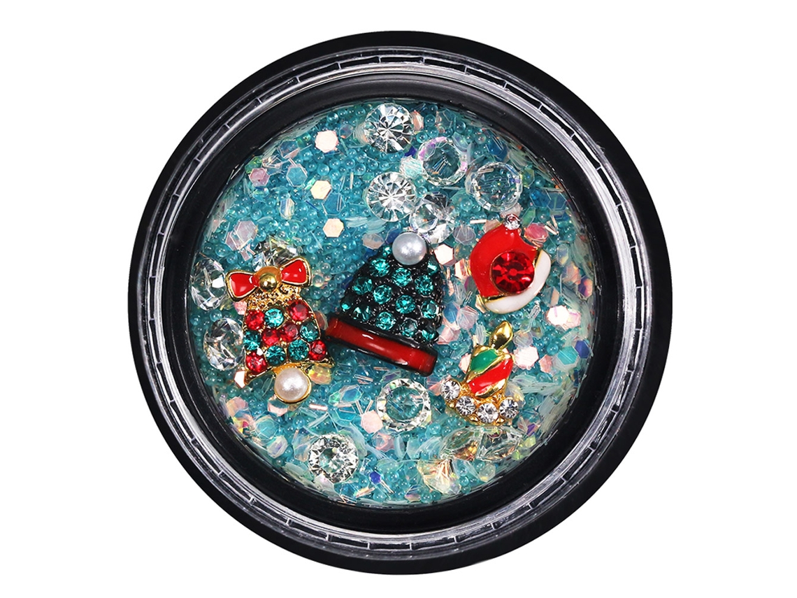 Perlas Para Decoração De Unhas + Glitter Com Strass De Pedras Irregulares + Decoração De Liga 6