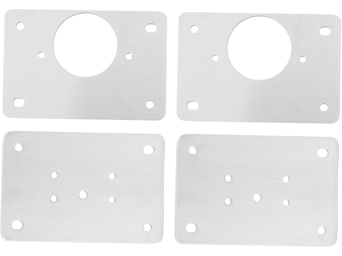Kit Com 4 Placas De Reparo Dobradiças Em Aço Inoxidável Para Conserto