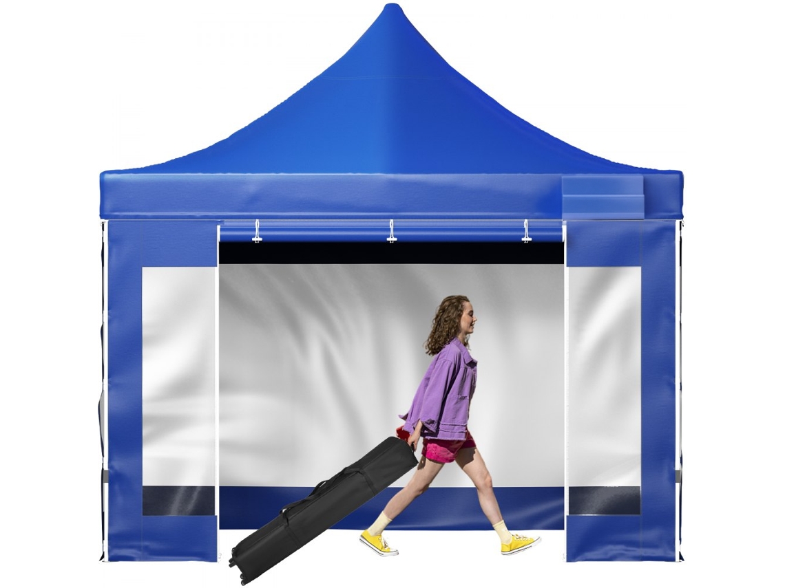Tenda De Festa 3x3m Azul Impermeável Com Proteção Uv E Montagem Rápida Tekmaquinas