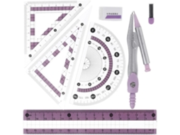 Kit de régua flexível Callaron de 30 cm e transferência plástica profissional com superfície lisa, ideal para materiais.