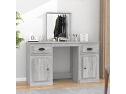 Vidaxl Toucador Com Espelho 130x50x132,5 Cm Cinzento Sonoma