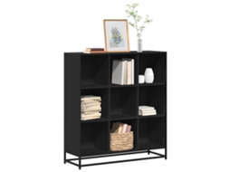 Vidaxl Estante 97,5x33x107,5 Cm Derivados De Madeira E Metal Preto