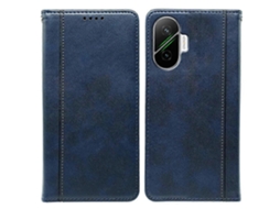 Capa Tkdaddy Para Xiaomi Redmi Turbo 4 Pro 5g / Poco F7 5g Com Fecho Magnético Oculto E Textura De Bezerro, Capa De Celular Azul