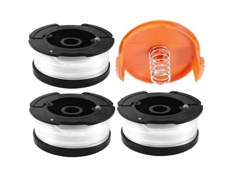 Carretéis A6481 A6485 para Black and Decker Af-100, carretel de aparador de linha para aparadores de cordas Black and Decker, 3 carretéis de linha 81