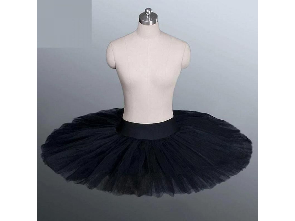 2026-tutu Profesional Para Ballet Mujer Negro Blanco Rojo Faldas De Baile Adulto Con 5 Capas Talla S-m-l-xl-xxl L Negro