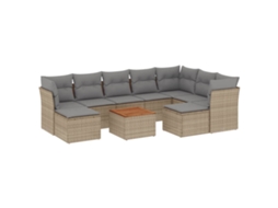 Garden Sofa Set, Garden Sofa Sets Vidaxl Bege Rattan / Vime (n/a)