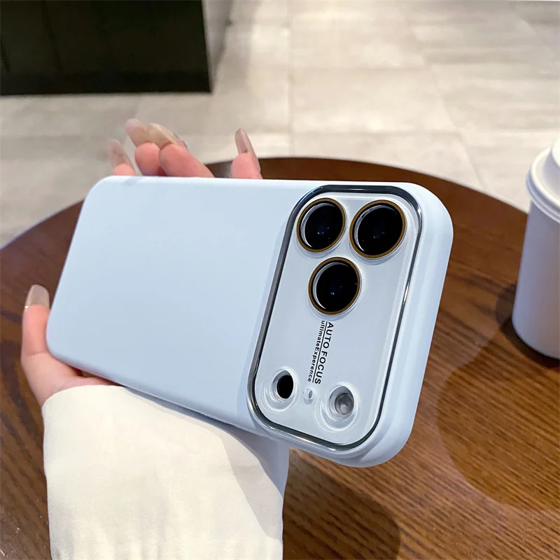 Capa De Celular De Luxo Em Silicone Líquido (iphone 15, Azul Celeste), Compatível Com Iphone, Oferece Proteção Completa.