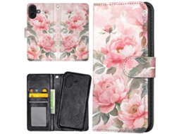 Capa Carteira Para Iphone 17 Com Estampa De Flores