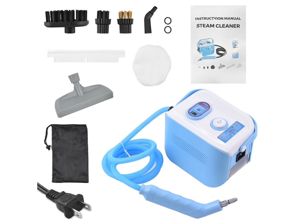 Aspirador de Vapor Portátil Ajustável 3 Temperaturas com 1200ml Tanque e Acessórios para Limpeza Profunda