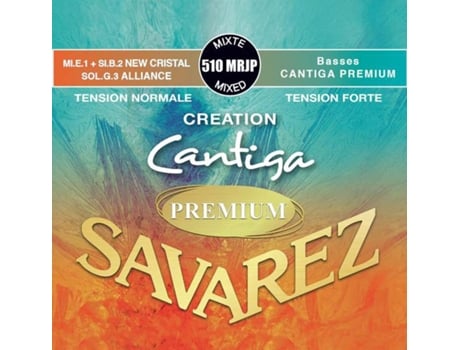 Savarez Conjunto de Cordas Clássico New Cristal E1 + B2 Alliance G3 Baixos Ca