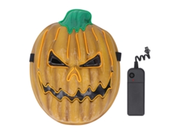 2026 máscara Facial de Calabaza Assustadora com Luz Led Ajustável para Festa de Halloween e Cosplay