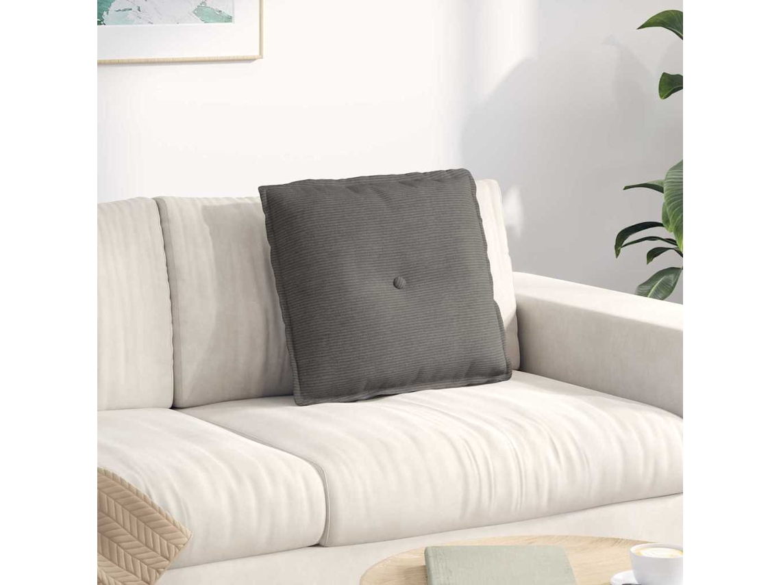 Vidaxl Travesseiro Para Costas Cinzento-claro 50 X 45 Cm