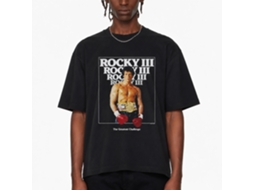 Rockinstone Rocky Movie 3 Poster Black Adult T-shirt Size:s