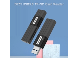 Leitor De Cartões Sd+tf De Alta Velocidade 2 Em 1 Usb3.0 Lenovo D231 Com Capa Portátil De Abs