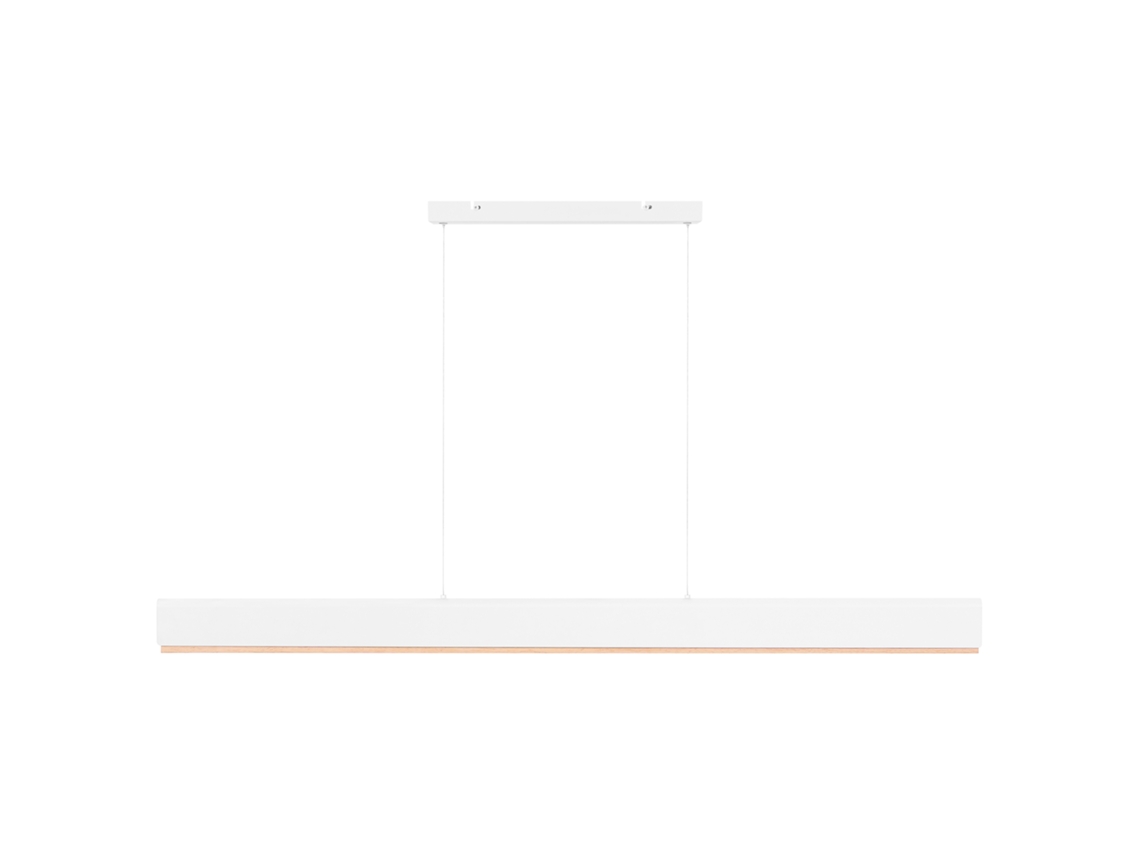 Lámpara Led Colgante Beliani Mara De Hierro Blanco 120x3x211