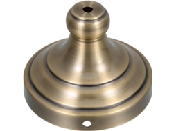 Base De Abajur Redonda Em Metal Com Acabamento Em Bronze Verde Antigo, 1 Cm De Diâmetro.