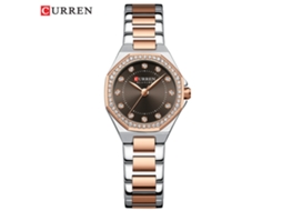 Relógio FEMININO Elegante MDUG com Strass, Mostrador Octogonal e À Prova D'água