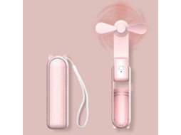 Mini Ventilador Portátil Com Banco De Potência, Bolso Recarregável Usb, Pequeno Dobrável Para Viagens