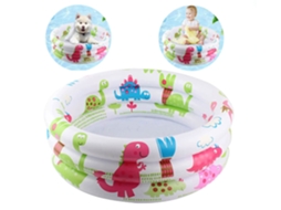 Piscina Infantil Pequena E Fofa, 3 Anéis, Piscina Inflável Durável, 60 X 60 X 25 Cm, Multicolorida -aquaforge