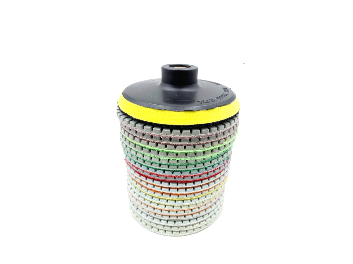 Laxiscreed Pads De Polimento Diamantados De 4 Polegadas Para Uso Húmido E Seco, Diversos Grãos