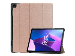 Capa De Couro Inteligente Com Suporte Triplo Para Tablet Lenovo Tab M10 3ª Geração / Tb328fu Custer Pure Color.