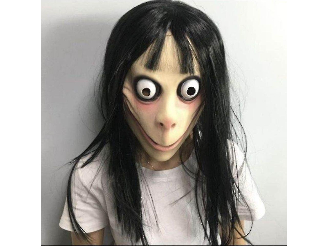 Máscara Assustadora Momo, Máscara De Andorinha Do Mar, Peruca Fantasma De Halloween, Máscara De Horror, Cabelo Longo, Máscara Fantasma Olysi Shop